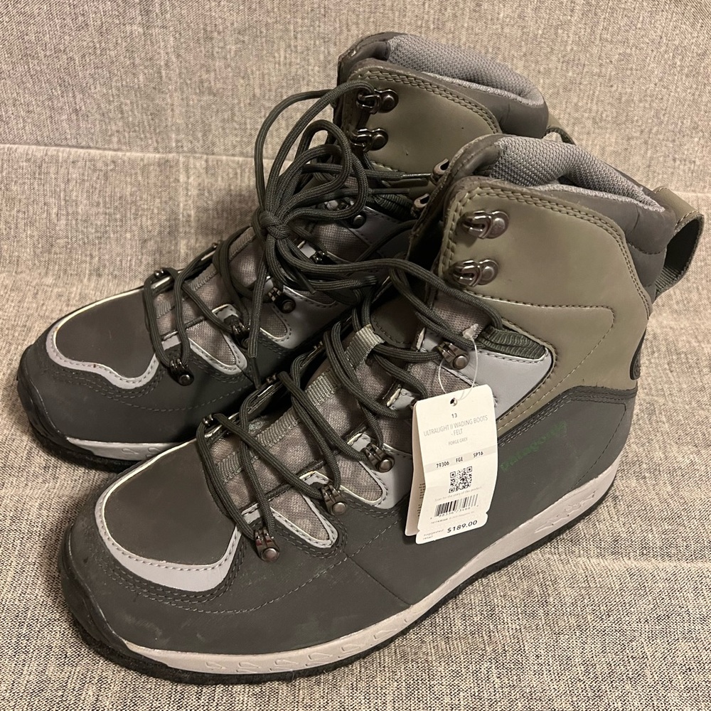 NWT PATAGONIA ULTRALIGHT II FELT WADING BOOTS SZ-13